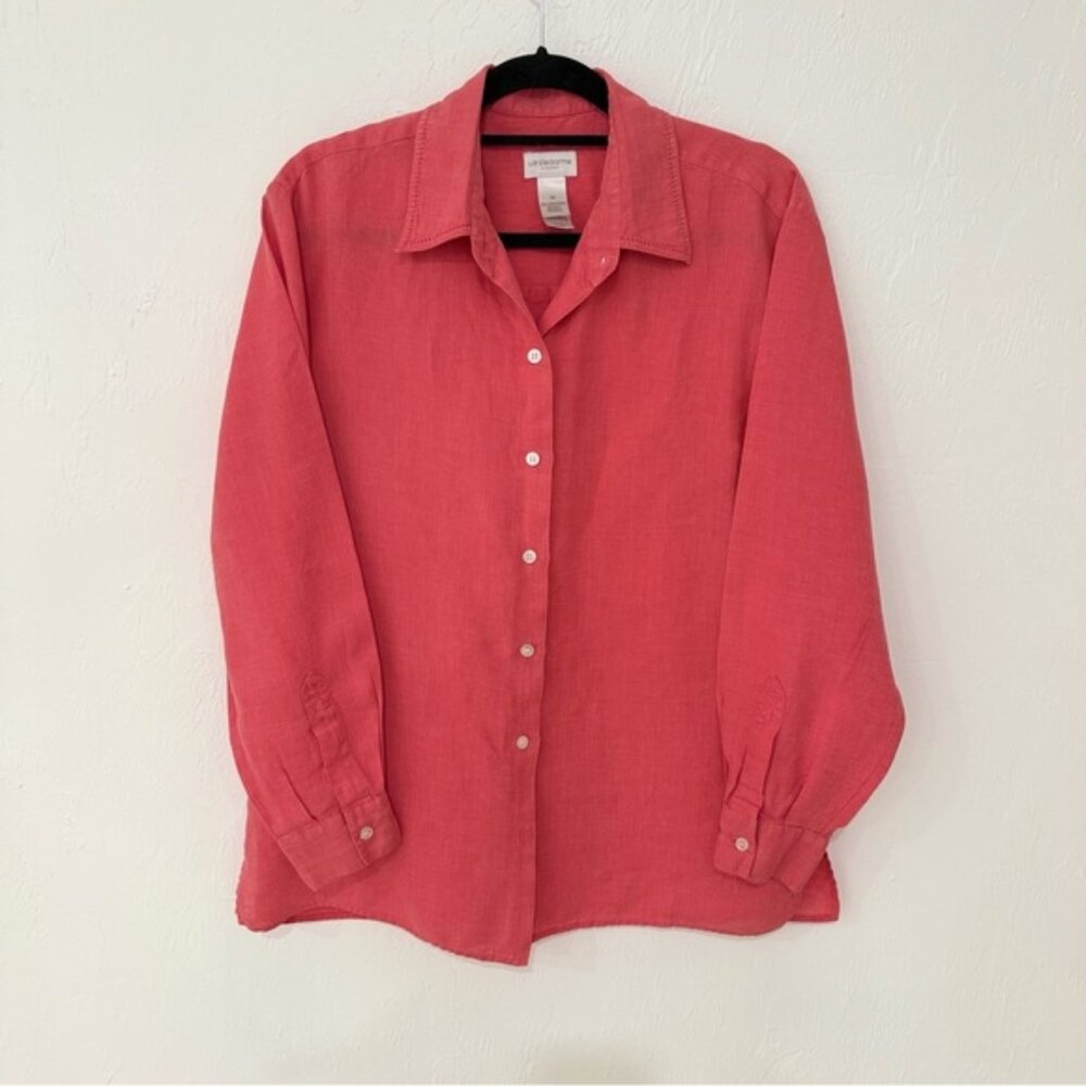Liz Claiborne Coral Linen Top
